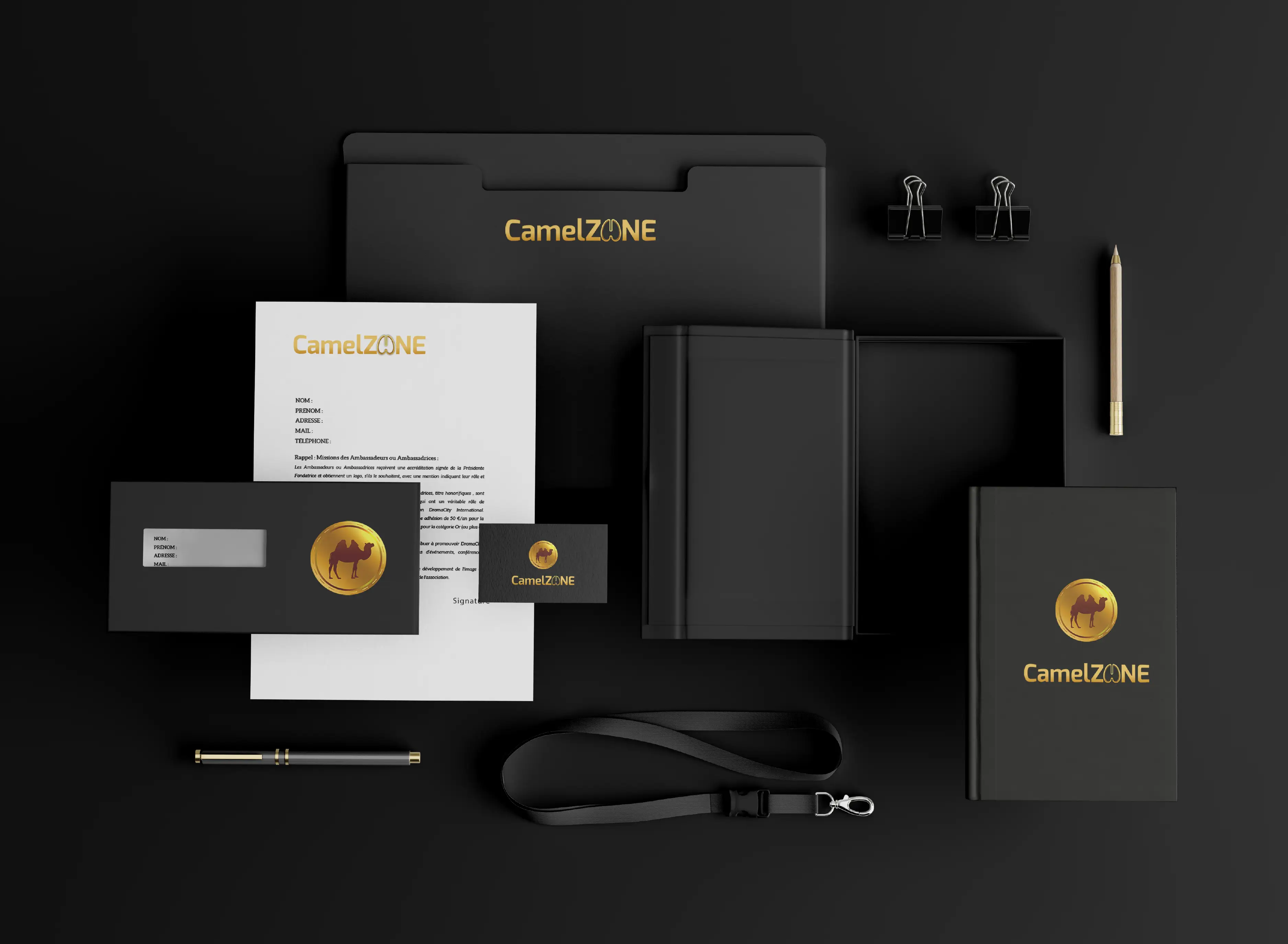 visual identity for camelzone the first decentralized eCommerce platform specializing in camel products.